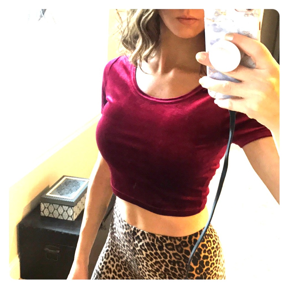 velvet crop top